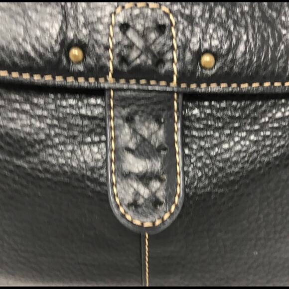 The Sak Dark Brown Pebbled Leather Side Pockets Hobo Shoulder Bag-EUC - Picture 11 of 15